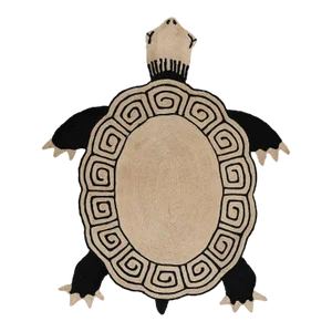 Schumacher x Charlap Hyman & Herrero Tortuga Rug in Natural & Black
