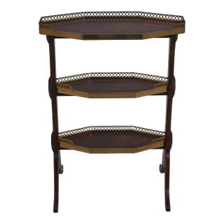 Theodore Alexander Mahogany 3-Tier Butler’s Side Table For Sale