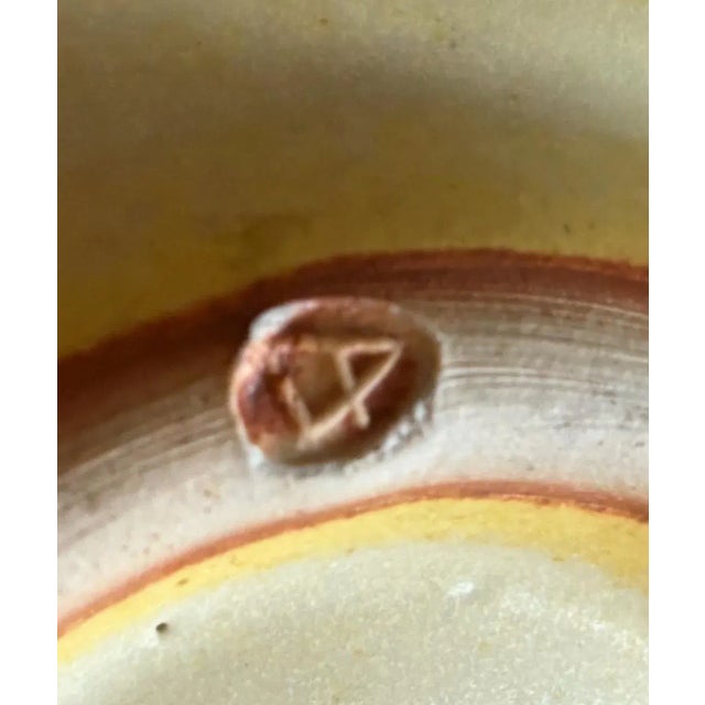 Ceramic Vintage Studio Pottery Stoneware Bowl in Abstract Bold Color Patch Glaze, 20th Century For Sale - Image 7 of 12