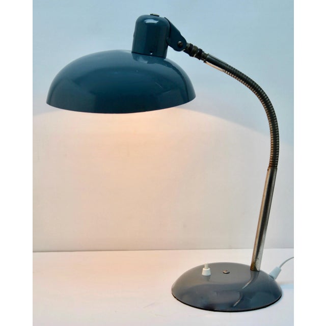 Metal Gray Adjustable Desk or Side Table Lamp from SIS, 1950s For Sale - Image 7 of 11
