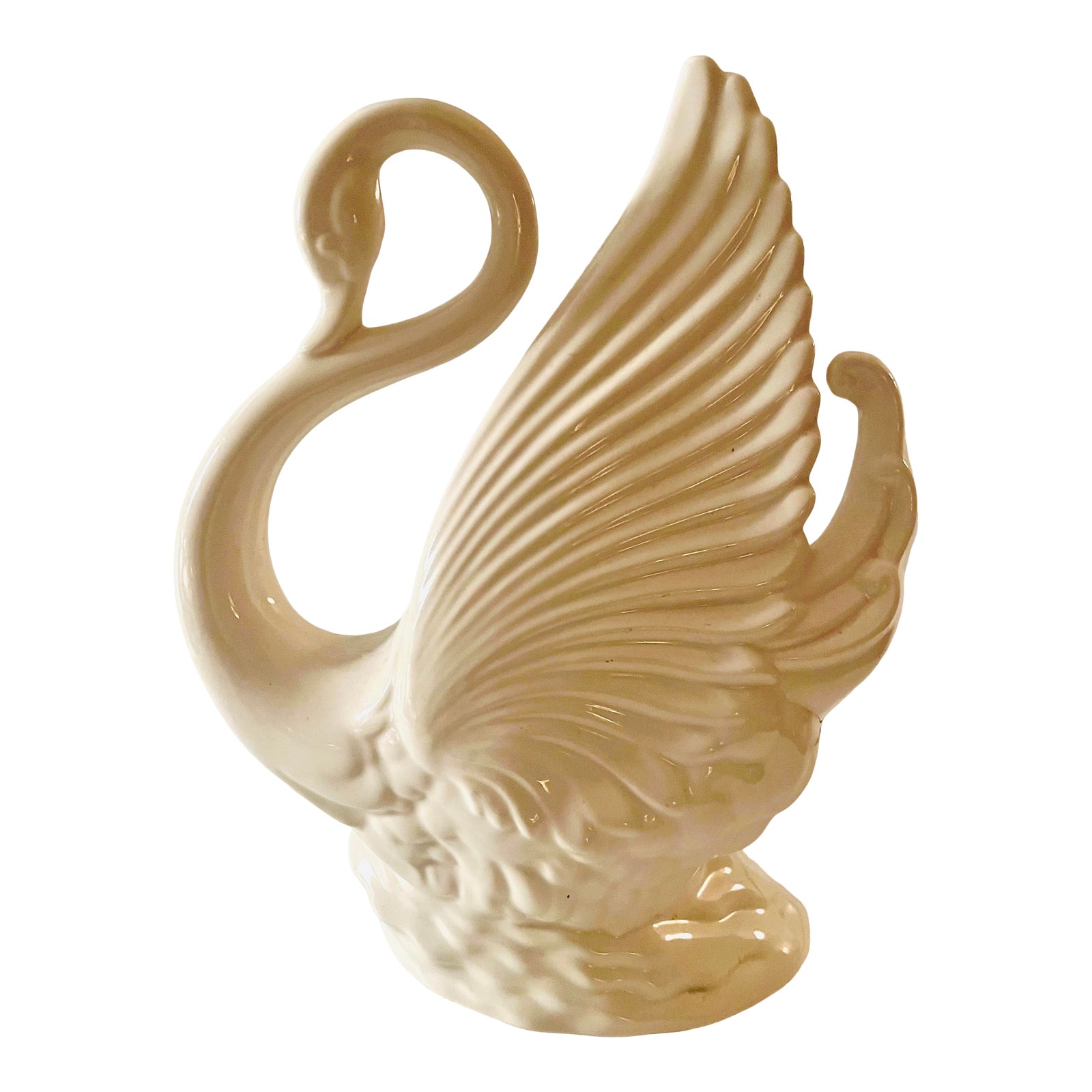 Vintage Swan Tv Lamp With Planter | Chairish