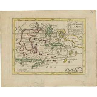 Antique Miniature Map of the Maluku Islands by Van Esveldt & Holtrop, 1790s For Sale