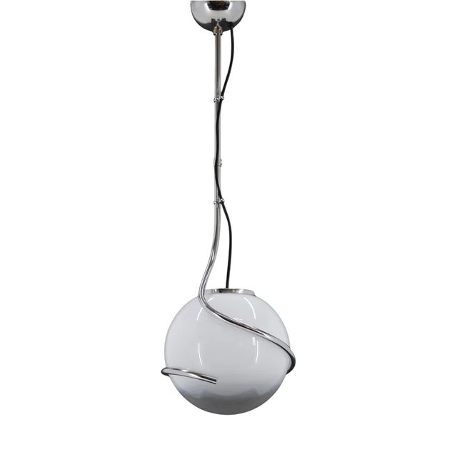 Italian Murano Glass Pendant Light by Fabio Lenci for Guzzini, Italy, 1970s For Sale