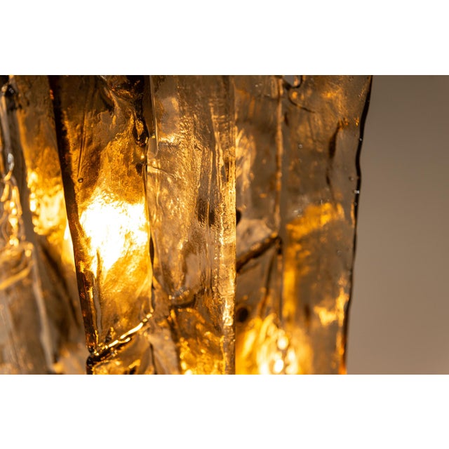 LT 379 Floor Lamp in Crystal and Tobacco by Carlo Nason for Mazzega, Italy, 1970s For Sale - Image 14 of 17