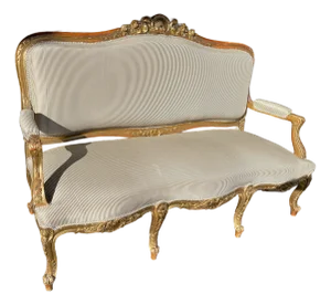 19th C. Louis XV Style Gilded Setee