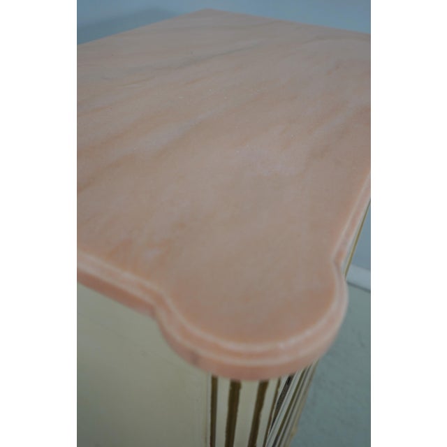 White French Louis XVI Style Marble Top Painted Finish Semainier Lingerie Chest For Sale - Image 8 of 12