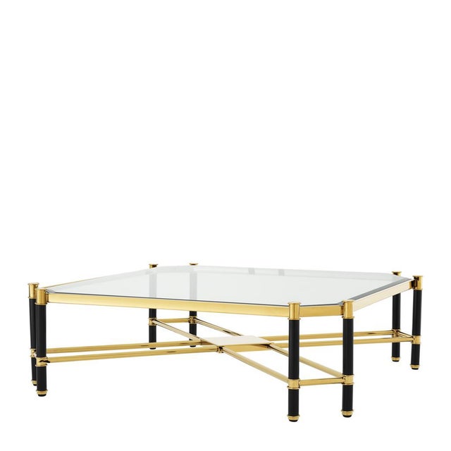 Glass Gold Frame Coffee Table Eichholtz Florence Chairish