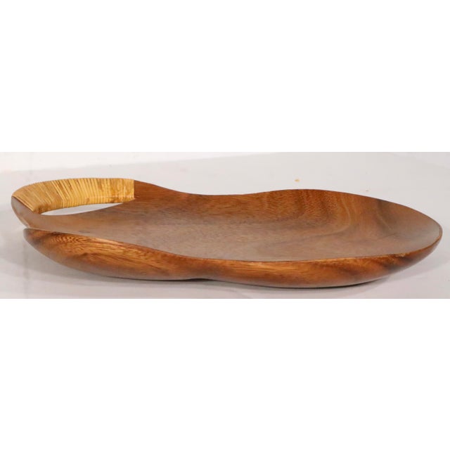 Mid 20th Century 20thC Mid Century Modern Organic Sculpted Wood Serving Tray For Sale - Image 5 of 6