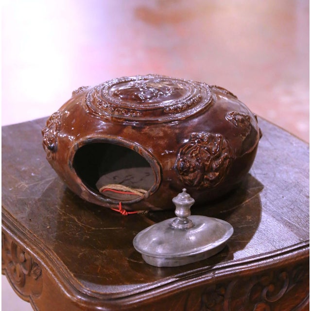 Brown Early 19th Century French Wall Terracotta Lavabo Fountain For Sale - Image 8 of 9