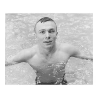 1960 Photo of University of Michigan Swimmer Frank Legacki For Sale