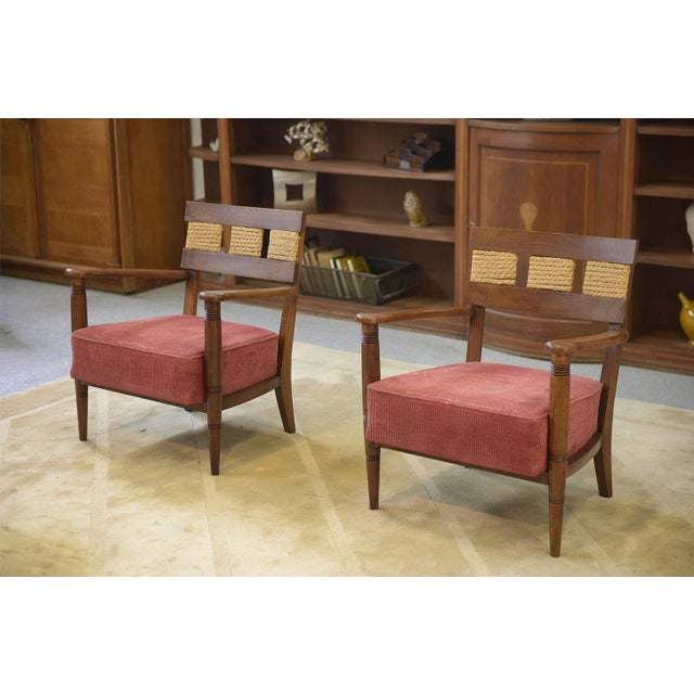 Brutalist Armchairs attributed to Audoux Minet, 1950s, Set of 2 For Sale - Image 14 of 14