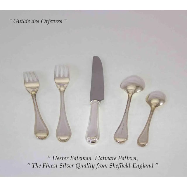 New Sheffield Finest Hester Bateman Pattern Flatware Set for 12- 76 Pieces For Sale In New York - Image 6 of 12