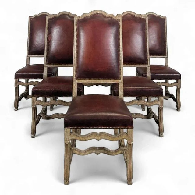 Spanish Renaissance Style Chairs in Limed Oak, Set of 6 For Sale - Image 9 of 9