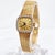 Mid-Century Modern Mid 20th Century Classic Omega 14k Yellow Gold Diamond Halo Ladies Quartz Watch For Sale - Image 3 of 4
