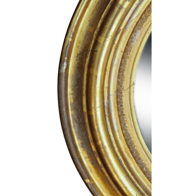 20th Century, Antique Oval Giltwood Mirror W/Original Glass For Sale - Image 4 of 11