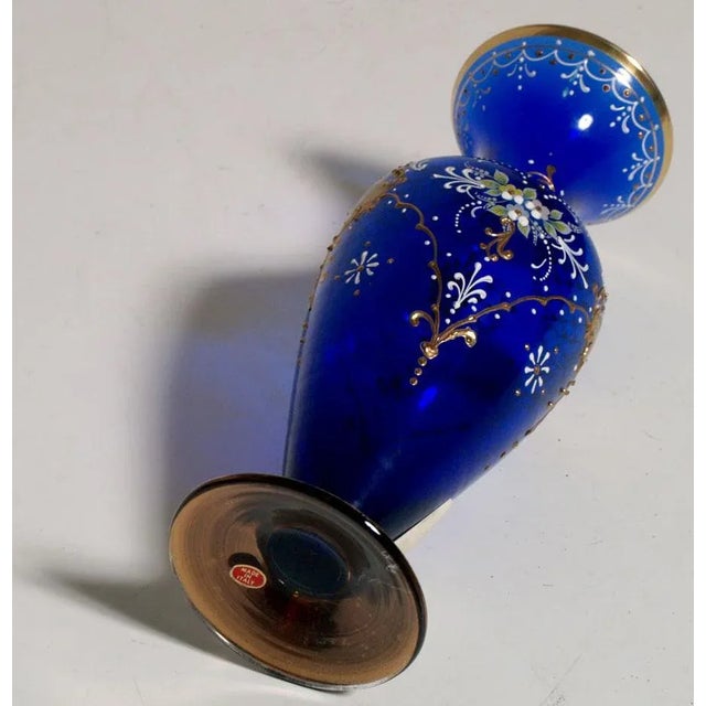 Antique Art Nouveau Murano Glass Amphora Vase For Sale - Image 3 of 6