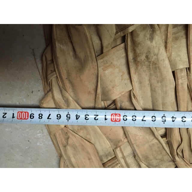 Palm Leaf Wall Mat, 1970s For Sale - Image 9 of 12