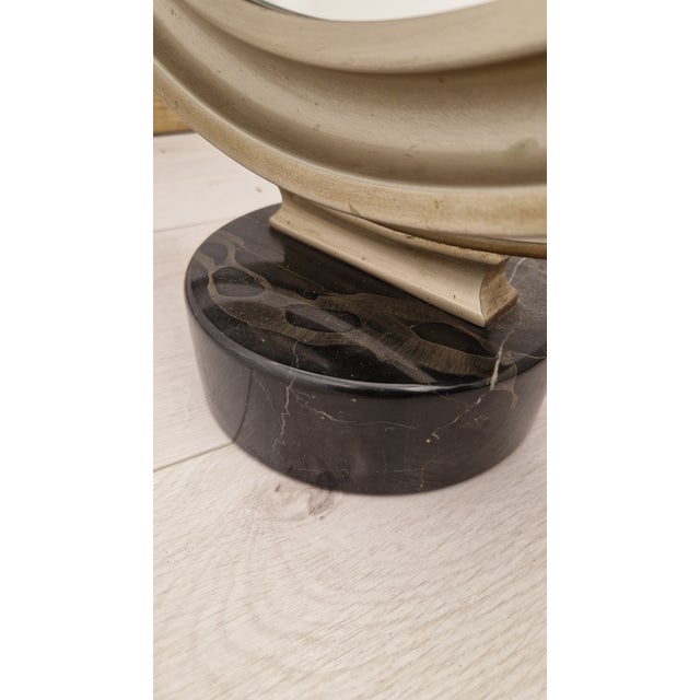 Black Vintage Narciso Table Mirror with Black Marble Base by Sergio Mazza for Artemide For Sale - Image 8 of 12