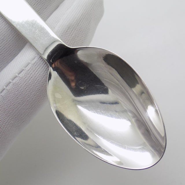 Vintage Italian Handmade Genuine Sterling Silver 925 Feeding Spoon with Little Girl, 1970s For Sale - Image 11 of 16
