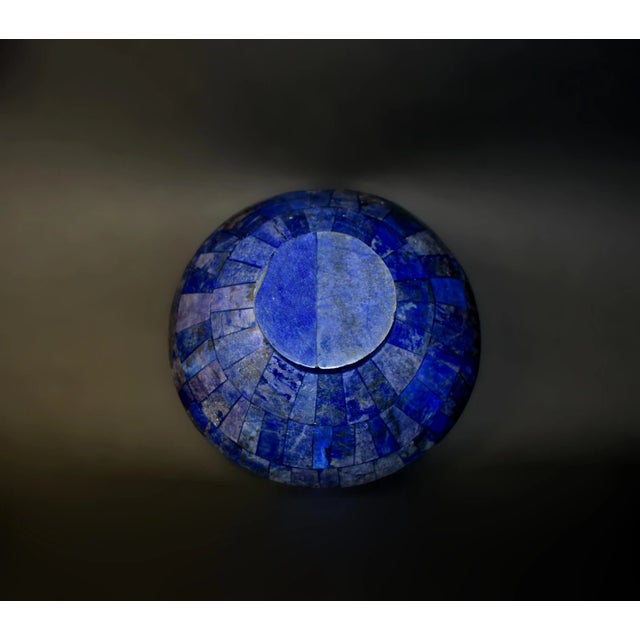 A beautiful lapis lazuli bowl. 100% natural, untreated, undyed, genuine stone. Bowl of conical form on a round base,...