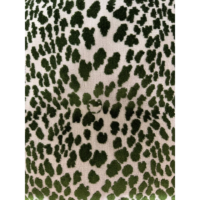 This is a designer fabric pillow. It is a cut velvet chenille with a gorgeous animal print. It is wonderful and would look...