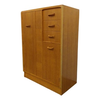 Vintage Mid Century Modern Oak Wardrobe Dresser by G Plan For Sale