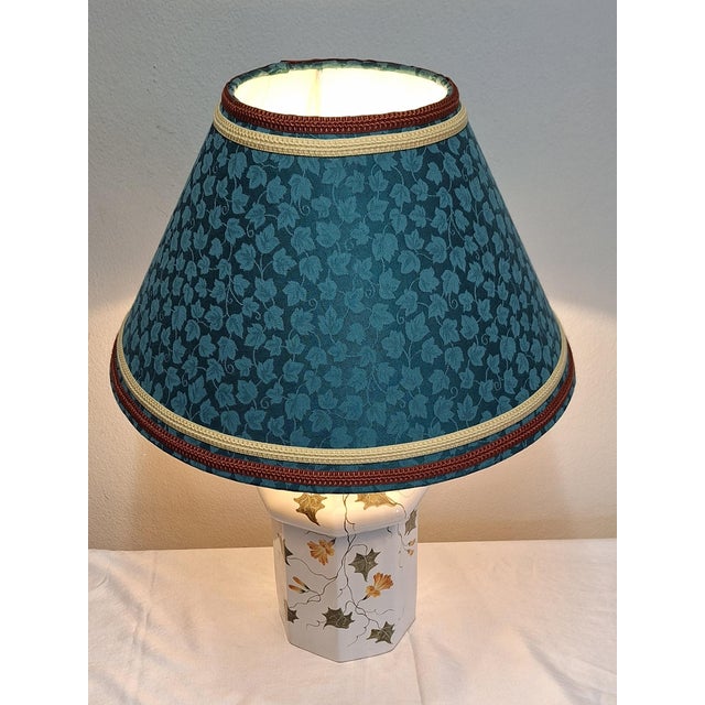 1970s Vintage Italian Table Lamp with White Ceramic Base from Lamplove, 1970s For Sale - Image 5 of 8