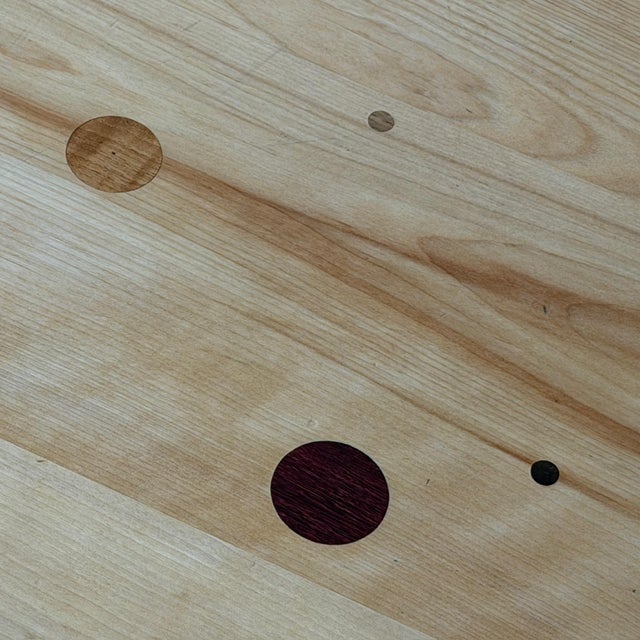 1980s Mixed Wood Sculptural Inlaid Dining Table/Desk Attributed to Steven Spiro For Sale - Image 4 of 12