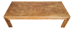Coffee Table by Lane Furniture Exotic Book-Matched Wood Grain Mid-Century Modern