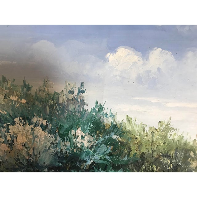 1950s 1950s Oil Painting of a Garden Walk For Sale - Image 5 of 12