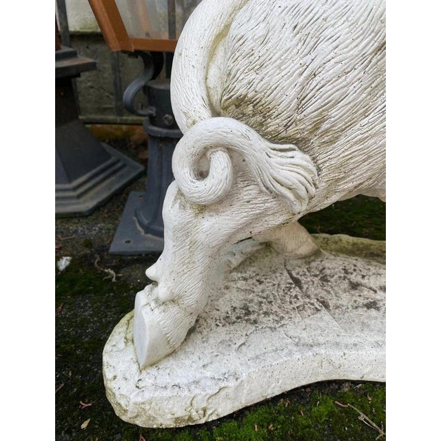 Large Cast Stone Wild Boar Garden Sculpture For Sale - Image 17 of 18