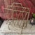 Vintage Brass Magazine Rack With Mid-Century Modern Design Wire Frame For Sale - Image 9 of 13