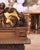 19th C. French Renaissance Carved Oak and Gilt Hall Bench With Heraldic Crest For Sale In Dallas - Image 6 of 8