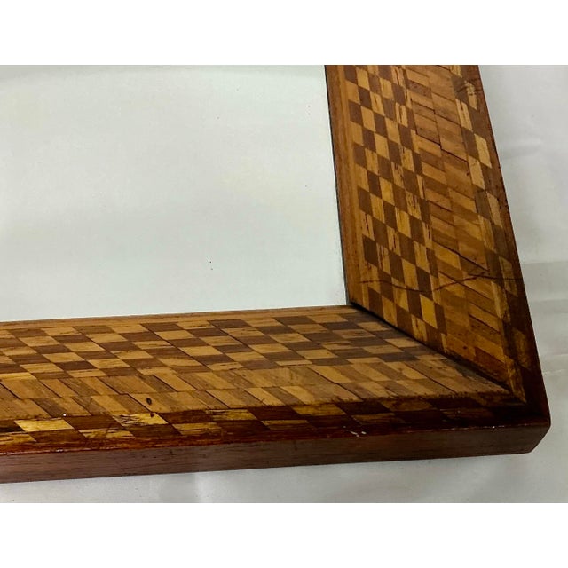 Antique Italian Small Marquetry Mirror For Sale In Providence - Image 6 of 10