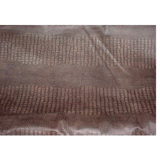 Ralph Lauren Mocha / Bark Crocodile Cowhide Leather Upholstery - 53.60 SF For Sale