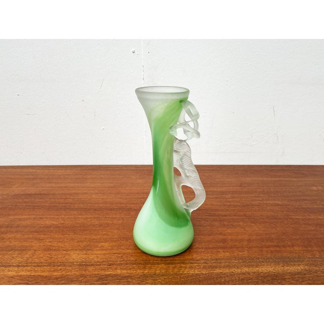 Vintage French Art Glass Carafe and Bowl, 1970s, Set of 2 For Sale - Image 3 of 18