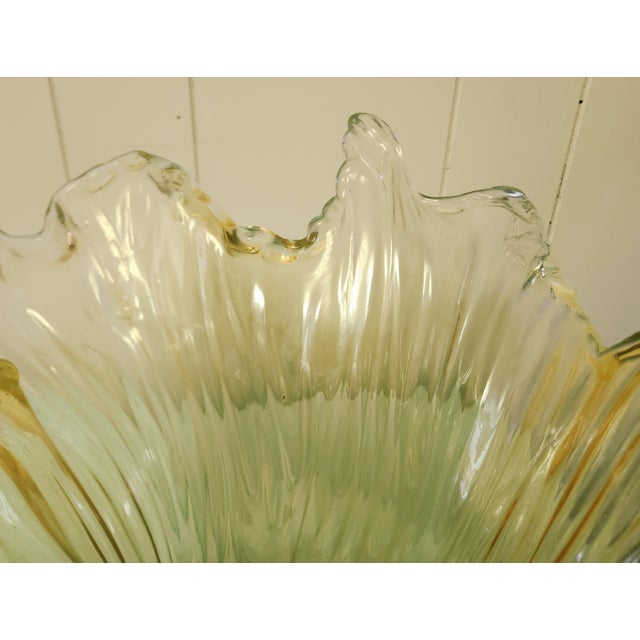 Late 20th Century Murano Amber Art Glass Vase Italy For Sale - Image 5 of 8