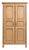 Classic Provincial Oak Sandblasted Two-Door Wardrobe, 1890s For Sale