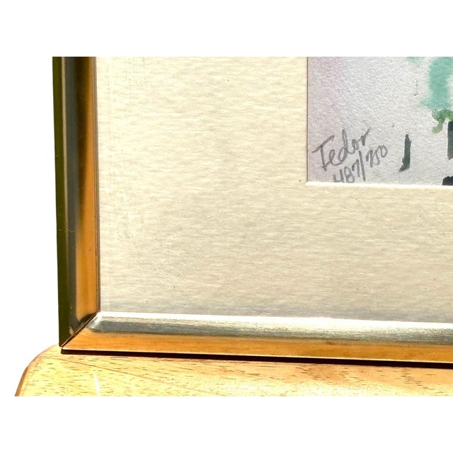 Late 20th Century Original Fedor Water Color Limited Edition Painting 487/750 For Sale - Image 5 of 5