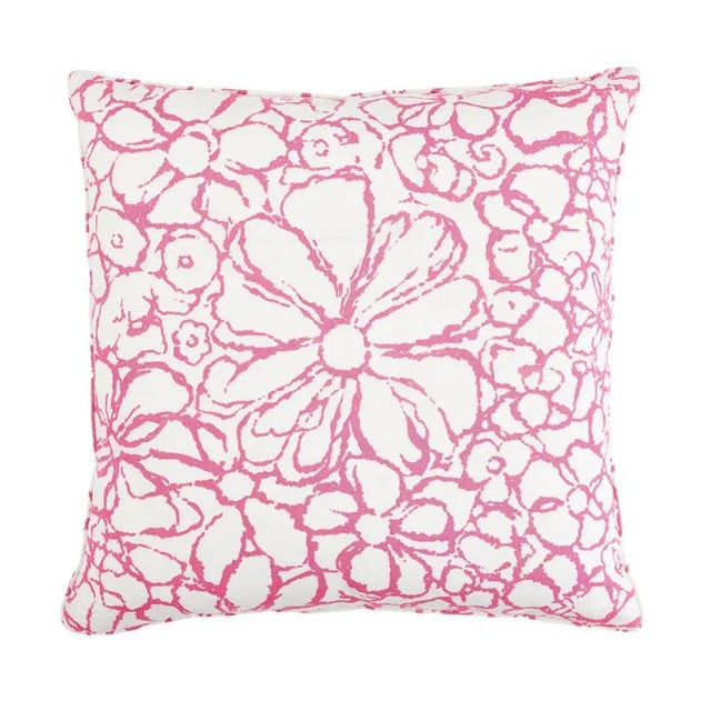 Sidonie 22" Pink Floral Pillow For Sale In Charlotte - Image 6 of 6