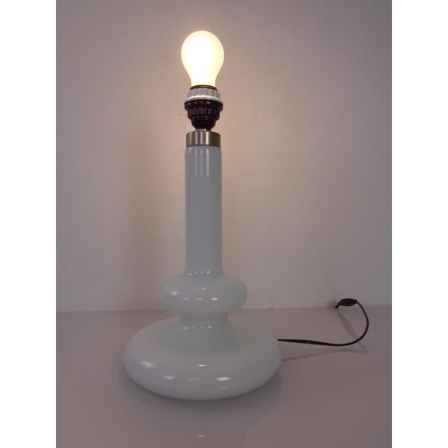 Cream Plaza Opal Glass Table Lamp from Hsin-Lung Lin for Holmegaard Glasværk, Sweden, 1970s For Sale - Image 8 of 18