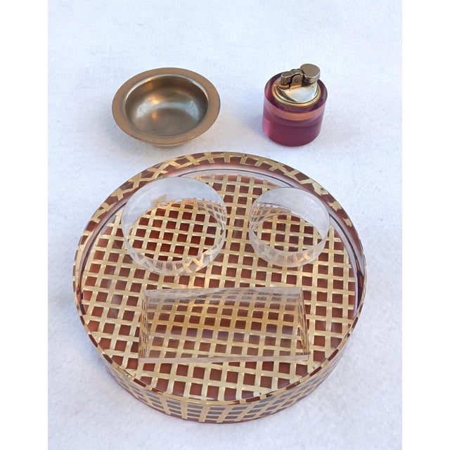 Built-in Smoking Set with Ashtray and Lighter, 1970s, Set of 2 For Sale - Image 3 of 14