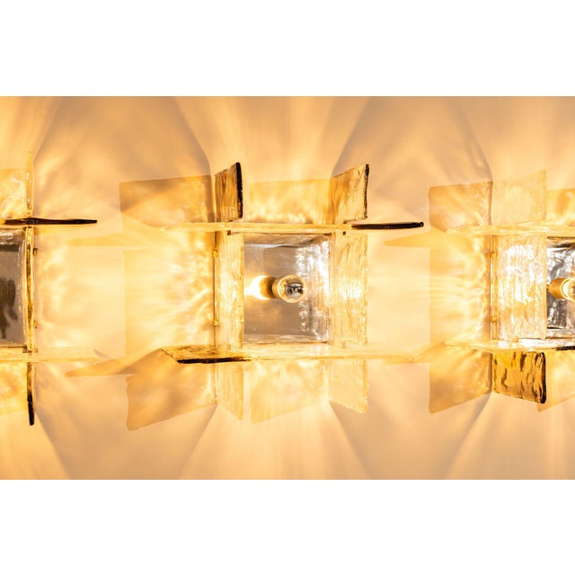 LP 256 Wall Lamps in Crystal and Tobacco by Carlo Nason for AV Mazzega, Italy, 1970s, Set of 4 For Sale - Image 12 of 17
