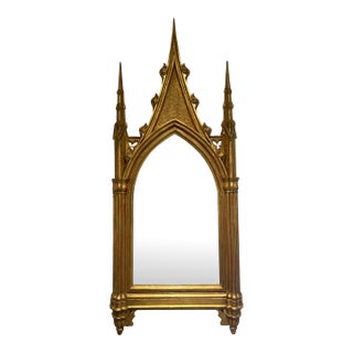 18th C Style Italian Cathedral Form Gothic Giltwood Mirror - 1 of 2 For Sale