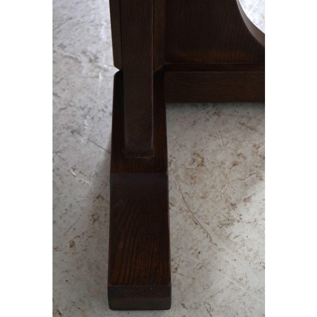 Stickley Round Mission Oak 52 Inch Dining Room Table For Sale - Image 15 of 18