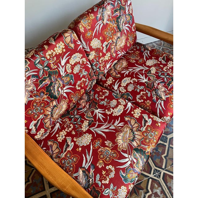 Mid-Century Scandinavian Floral Sitting Area Set, 1960s, Set of 3 For Sale - Image 6 of 18