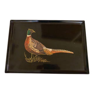 Vintage Couroc Large Pheasant Tray For Sale