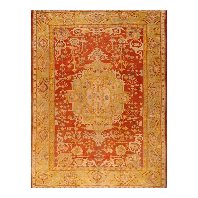 Late 19th Century Turkish Oushak Carpet ( 9' x 12' - 270 x 365 cm ) For Sale