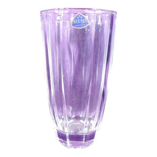 Irena Brand Cut Crystal Vase From Poland For Sale