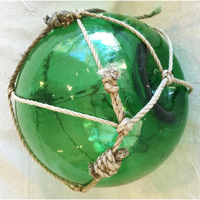 Jumbo HandBlown Nautical Green Glass Fishing Floats Set of 3 Chairish